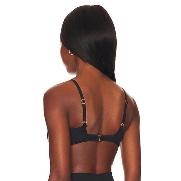 L*Space Fused Alec Bikini Top in Black Size Large NWT - Picture 2 of 6